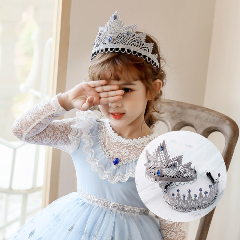 Girls headband headdress Western style Korean version of the new sweet princess crown jewelry little girl girl baby children's hair accessories