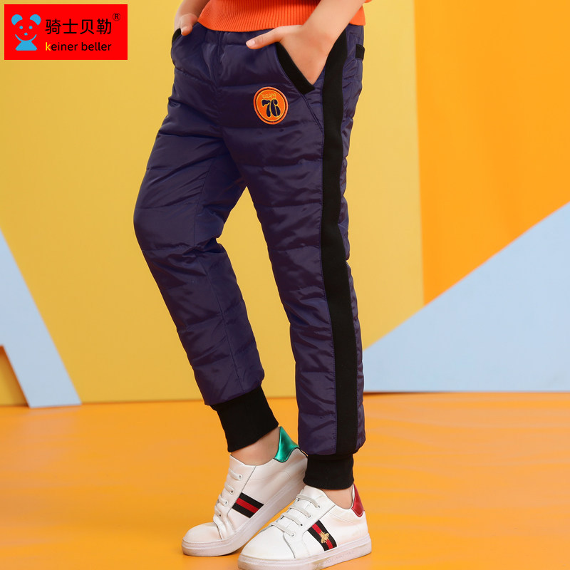Boy Clothing Boy Duvet Pants External Wearing Winter Style Children's Down Pants Big Boy Winter Clothing Down Pants Tide