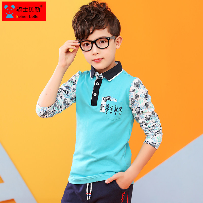 Knight Belle Boy clothing 2022 new boy long sleeve T-shirt Spring autumn children's T-shirt CUHK child blouses spring clothing