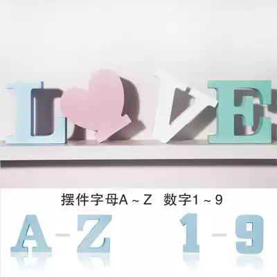 English alphabet office ornaments wedding date brand digital home bedroom decorations creative layout Net Red