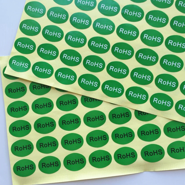1200 RMB15  eco-friendly signs RoHS green label small sticker R0HS Self-adhesive paper adhesive label