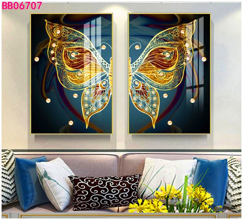 Chinese Living Room Decoration Painting Modern Brief Hall Wall Painting Double United Classical Chinese Light Lavish Wall Decoration Painting Manufacturer