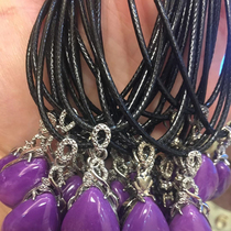 Korea Oil Light Wax Rope Necklace Pendant Pendant Waxed Wax Thread Bright Black Wax Rope Ornament Jewelry Threading Rope