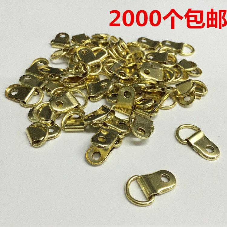 Photo frame accessories Cross embroidered photo gallery frame hooks gold small semi-circle rings Single eye hanging painting hooks 1000