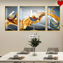 Dining room Dining Room Decoration Painting Sofa Background Triplex Wall Painting Nordic Hanging Paintings Light Extravagant Modern Succor Crystal Porcelain Painting Fresco