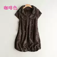 Mùa thu và mùa đông mới của phụ nữ búp bê cổ bằng gỗ ngọt ngào không tay váy vest cỡ lớn áo vest màu rắn B22-2 áo gile phao