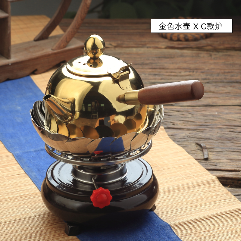 Alcohol stove portable outdoor small tea maker liquid commercial dining room tea stove windproof thickened tea base hotel