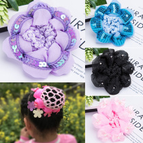 Childrens headwear girls hair accessories clip performance dance hair accessories girls dancing hair hair career hair net pocket