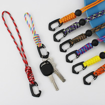 New seven-core key lanyard anti-lost wrist hook outdoor camping multi-functional hanging buckle triangle quick-hang buckle