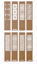 Antique doors and windows Chinese style solid wood lattice background wall partition entrance wooden lattice screen can be customized