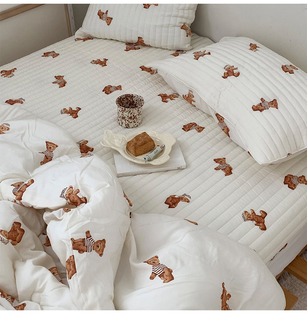 Детское мягкое модальное одеяло с мишкой для кондиционера четыре сезона стеганый комплект