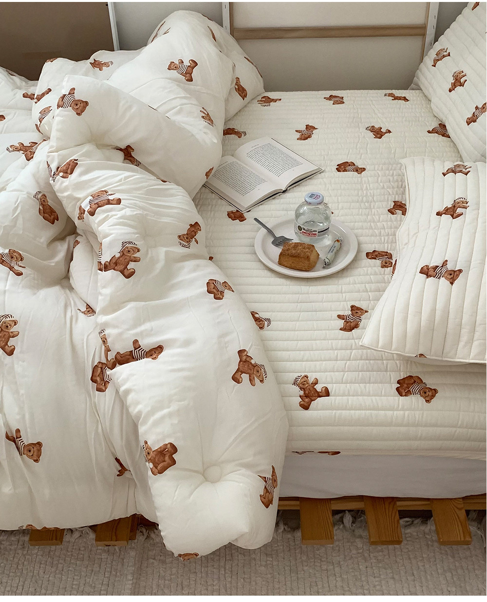 Детское мягкое модальное одеяло с мишкой для кондиционера четыре сезона стеганый комплект