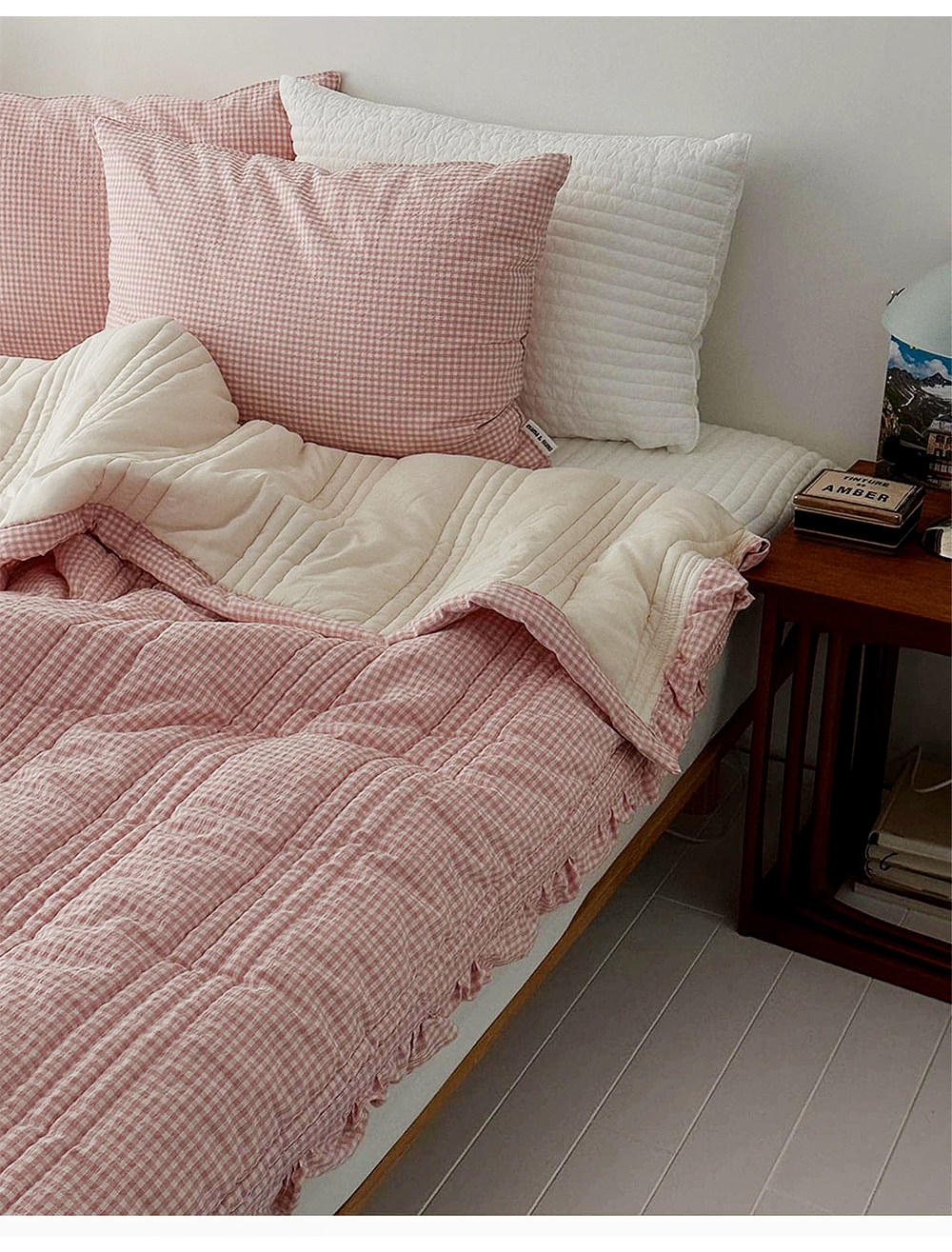 miniheeee корейский оригинал сладкое модальное клетчатое летнее одеяло для кондиционера весна-осень