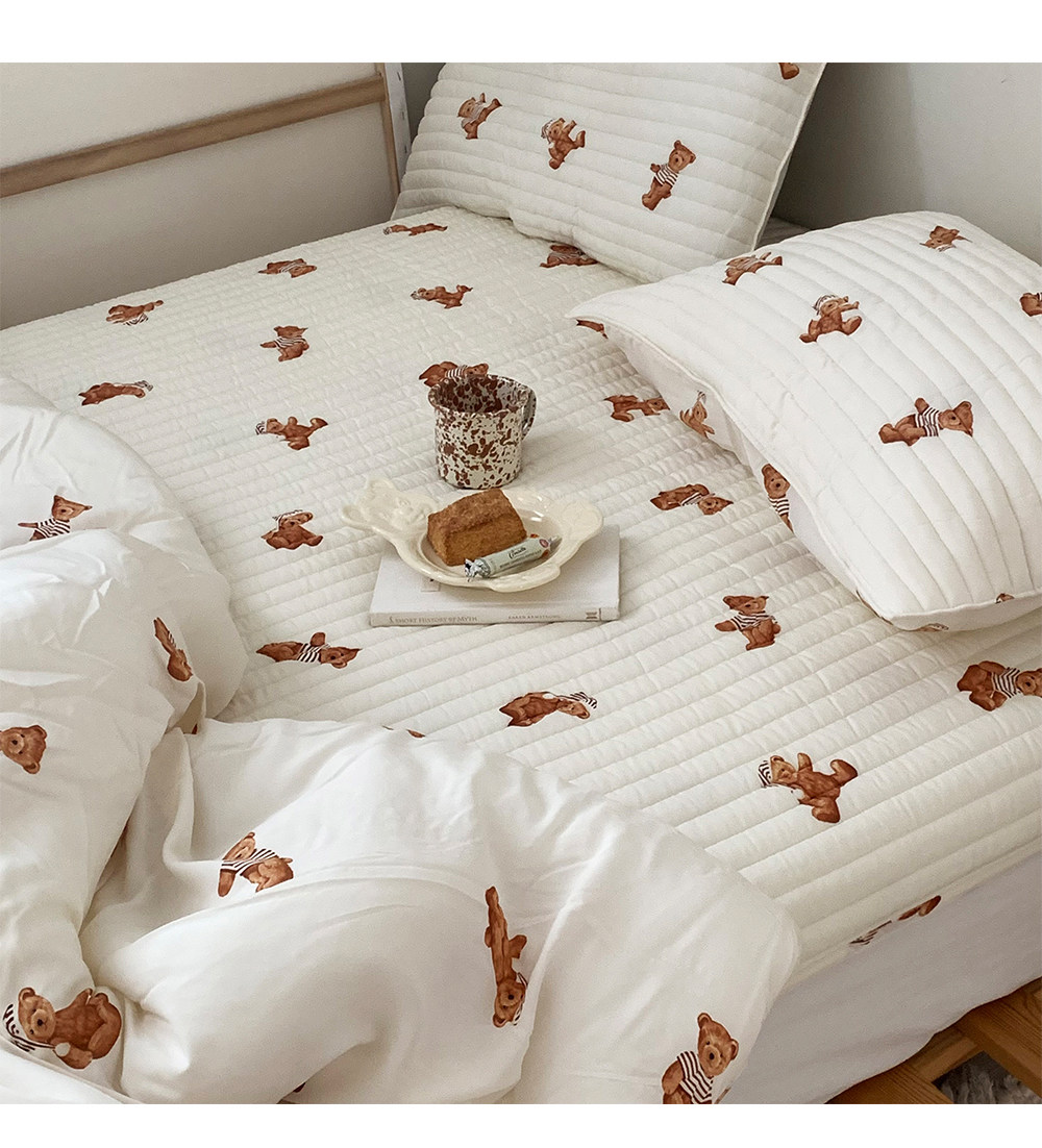 Детское мягкое модальное одеяло с мишкой для кондиционера четыре сезона стеганый комплект