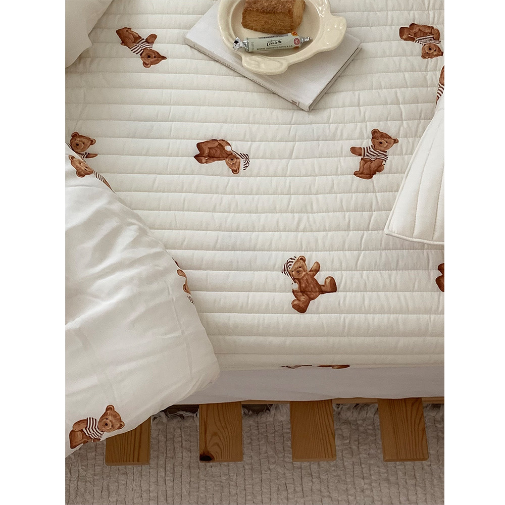 Детское мягкое модальное одеяло с мишкой для кондиционера четыре сезона стеганый комплект