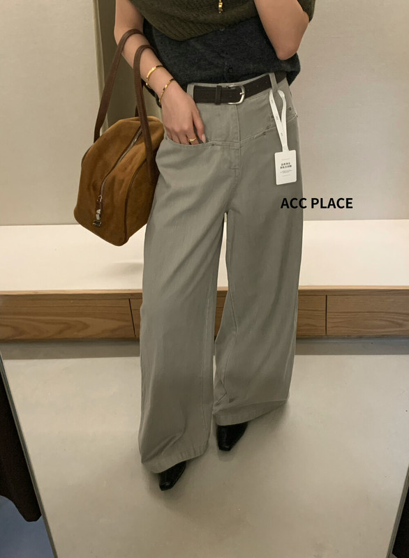 Acc Focus 2026 Autumn New Korean Style High-Waisted Wide-Leg Pants for Women, Versatile Slimming Casual Long Pants 522