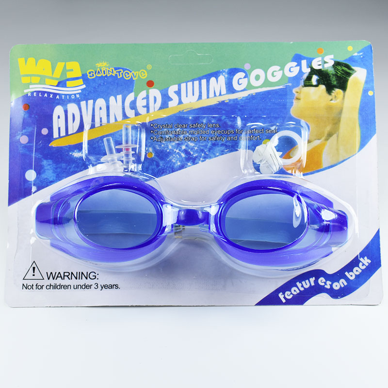Kính trong suốt không thấm nước gửi mũ bơi mũi clip nút tai phù hợp với ba mảnh phù hợp cho bé trai và bé gái lặn kính bơi kính bơi view v610
