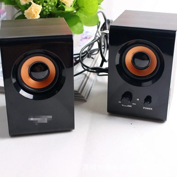 Free Shipping Computer Lx608 Wooden 220V Active Speakers for Laptop Desktop Computer Mobile Phone Tv 2.0 Sound System