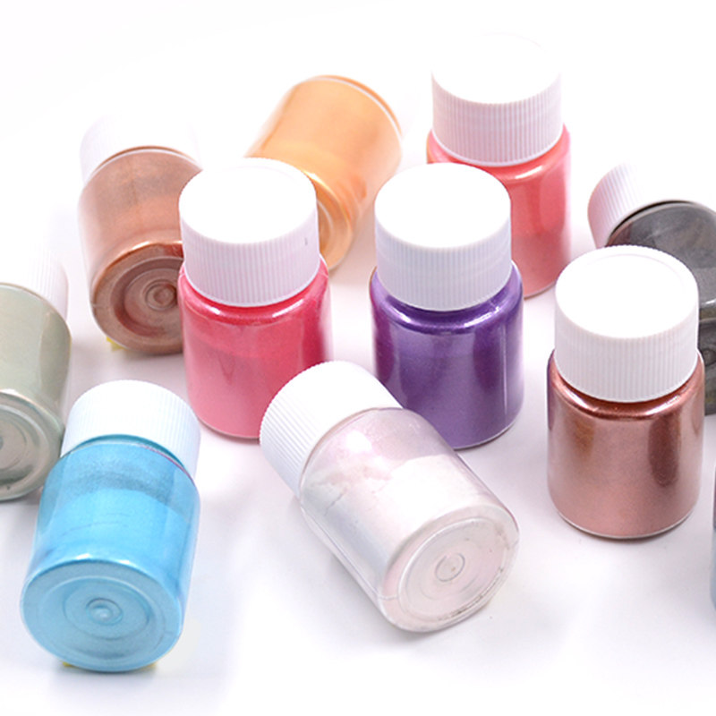 Bottled made crystal clay material drop glue soft pottery cloud mother powder Artisanal Diy Human Fish Ji Pearly Pink Shell Powder