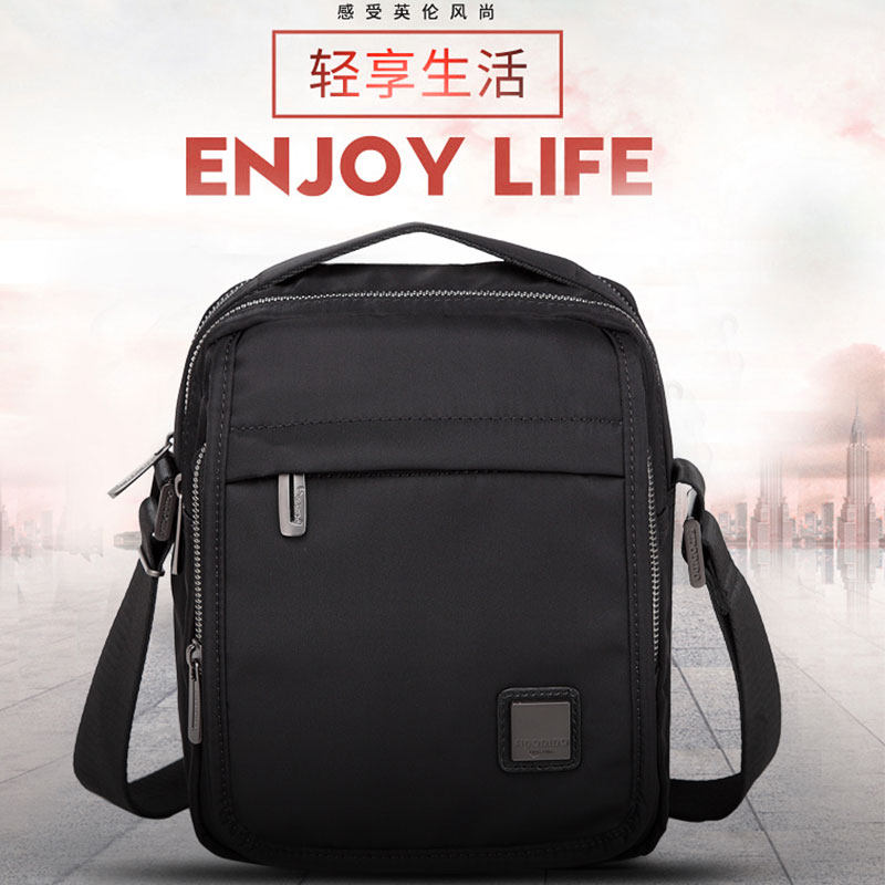 Fidudo shoulder bag 2021 new men's shoulder casual diagonal backpack small bag vertical shoulder waterproof nylon cloth bag