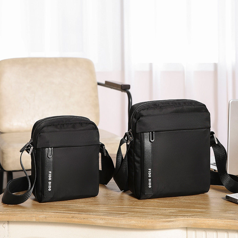 Fidudo men's shoulder bag casual fashion vertical square men's shoulder messenger bag youth postman Oxford textile bag