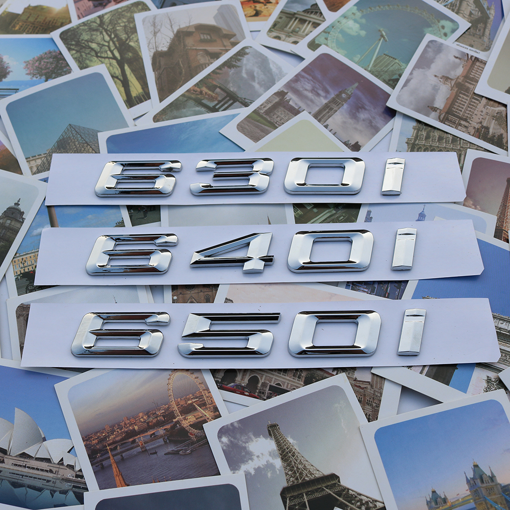 New and old BMW6 series 630i 650i 640i modified car label GT word label rear tail logo side label four-wheel drive sticker