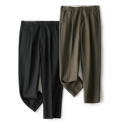 Шерстяные демисезонные штаны, мужской костюм, свободный прямой крой