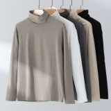 Тонкий бархатный свитер, удерживающий тепло приятный телу зимний лонгслив, облегающий крой