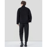 Двусторонная зимняя куртка, шерстяное короткое японское шерстяное пальто, китайский стиль