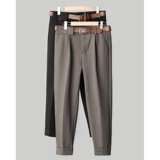 Шерстяные демисезонные зимние флисовые штаны для отдыха, свободный прямой крой, увеличенная толщина