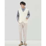 Шерстяной ретро демисезонный жилет без рукавов для отдыха для влюбленных