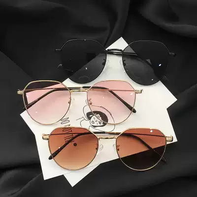 Korean small frame ins sunglasses female soft sister 2018 Korean version of retro Harajuku sunglasses Net red Street ulzzang