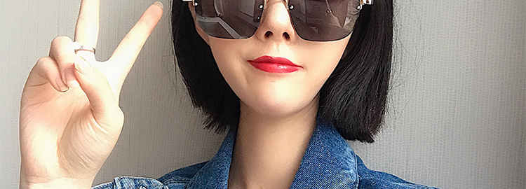 Kính râm vuông vuông retro mới của phụ nữ Châu Âu và Hoa Kỳ Kính râm đường phố đánh bại kính râm thủy triều nam và nữ rung mat kinh hang hieu