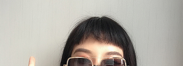 Kính râm vuông vuông retro mới của phụ nữ Châu Âu và Hoa Kỳ Kính râm đường phố đánh bại kính râm thủy triều nam và nữ rung mat kinh hang hieu