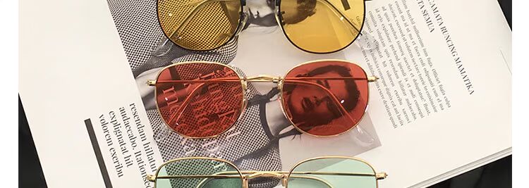 Phiên bản Hàn Quốc của kính cường lực ins kính râm siêu cháy retro đỏ Châu Âu và Hoa Kỳ mặt nhỏ kính râm nữ lưới đỏ ulzzang kính rayban nữ