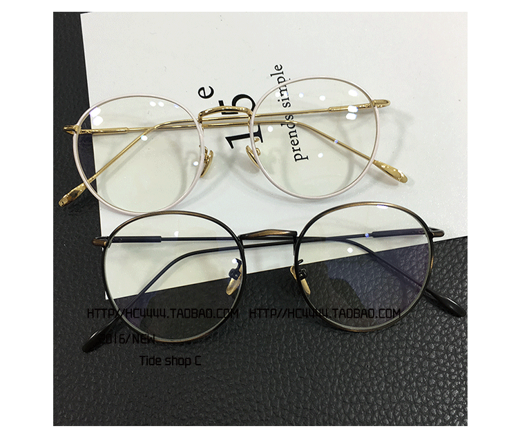 2016 kính retro xu hướng tròn nữ khung lớn gương phẳng với mắt cận thị quang nam tròn kính râm thời trang