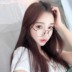 Kính đỏ nữ đại học retro tròn kim loại đầy đủ khung phẳng phẳng gương văn học nam và nữ với kính cận thị kính gm southside Kính râm