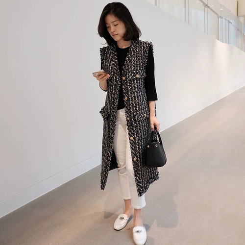 Пони, универсальный длинный жилет для отдыха, куртка, коллекция 2023, в корейском стиле, оверсайз, популярно в интернете