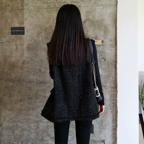 Пони, жилет, осенняя плетеная майка топ, куртка, в корейском стиле, свободный крой