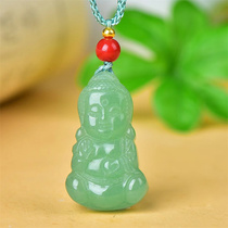 Natural green aventurine baby Buddha pendant birthday gift for boys and girls jade necklace pendant