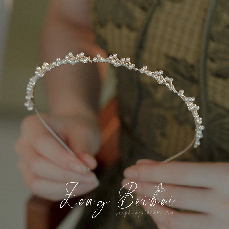 Gentle fairy pearl headband, forest style, versatile headband, simple and thin, perfect for outdoor use, super fairy hair clip.