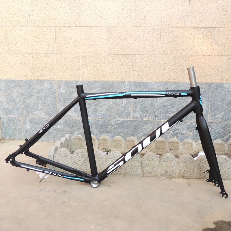 700C шоссе велосипед рамка  SOUL 490mm алюминиевых сплавов дисковые тормоза полка полоса система вилка