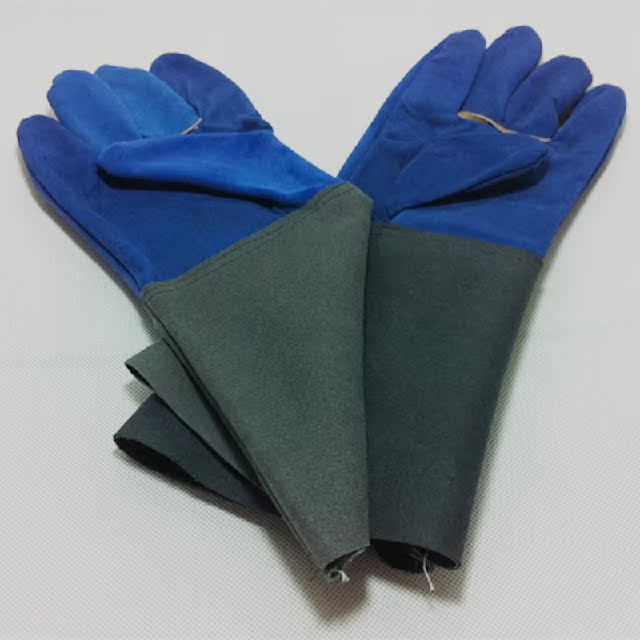 35CM gloves long welded gloves for leather gloves work on two layers of cow leather gloves welded gloves