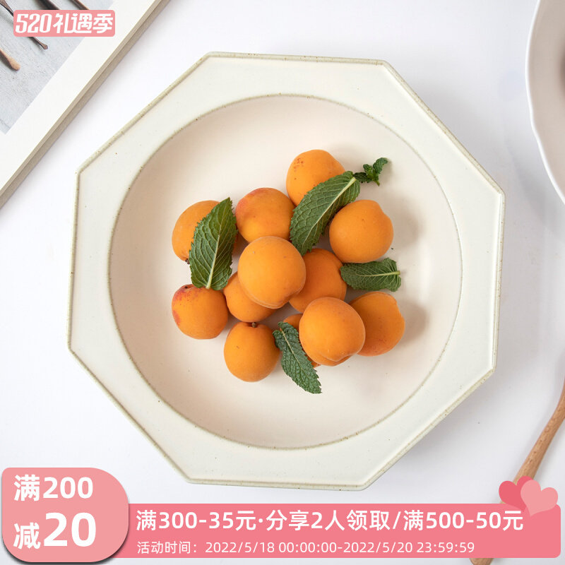 Home style bowls in three homes Breakfast Coarse Pottery Plates Handmade Dishes Creative Home Challapan Ceramic White Collar Cutlery