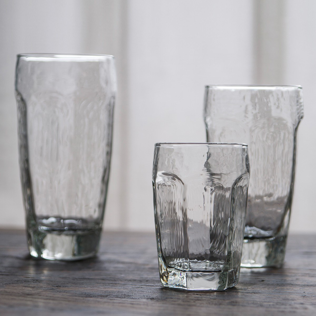 Three Homes For Home Large Capacity Day Style Brief Retro Big Number Hammered Glass Goblet Red Wine Glasses Beer Cups Coffee Cups