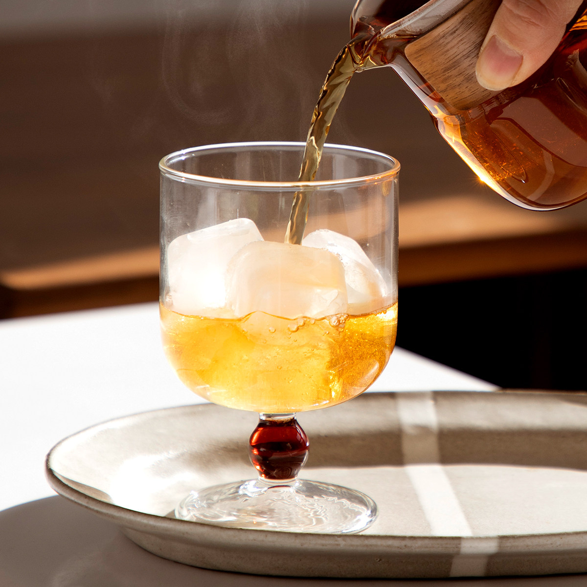 Day Style Little Fresh Home High Temperature Resistant Glass High Feet Red Wine Glass Wine Champagne Cup White Landy Cup Glass Cup