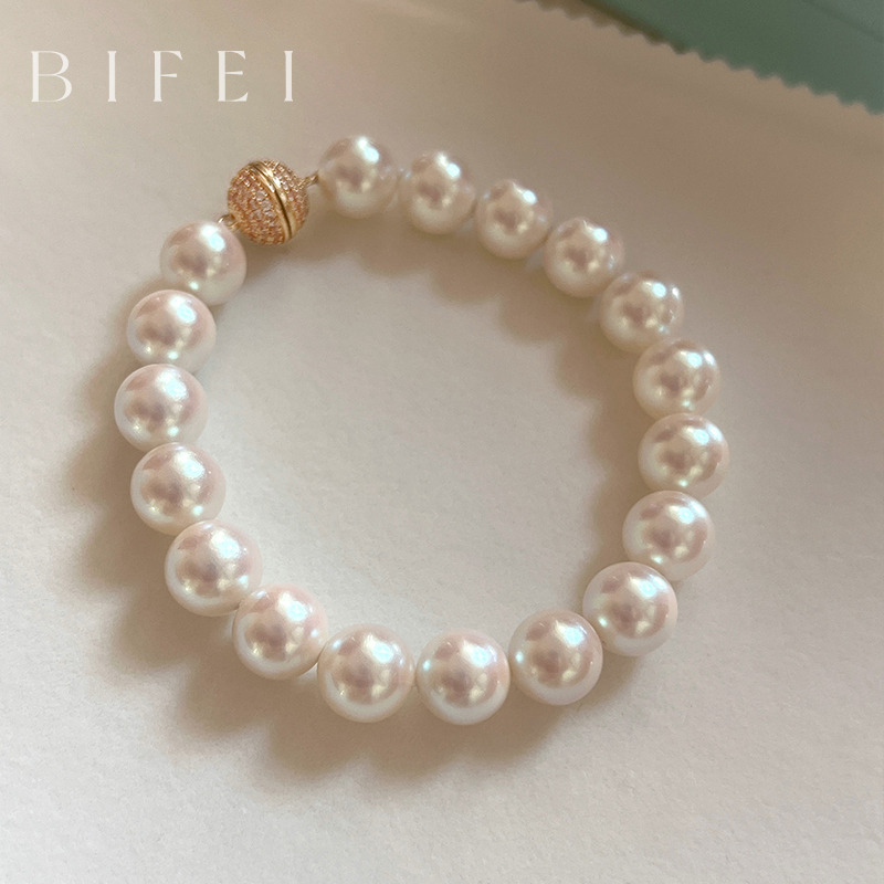 Akoya Pearl Bracelet with Diamond Magnetic Clasp for Women 2026 New Style Jewelry Accessory High-End Light Luxury Niche