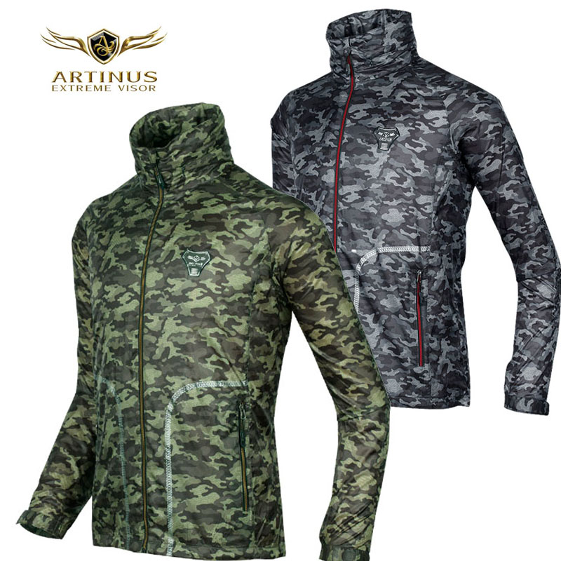 Ultra light and thin camouflate with skin jacket OUTDOOR JACKET ARTINUS Aitenius AJ-907 Lieven hat