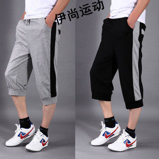 Summer high-quality cotton sports shorts men's summer color matching sports pants casual pants large size custom