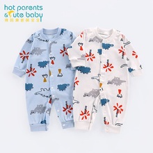 纯棉婴儿连体衣春秋加厚套装